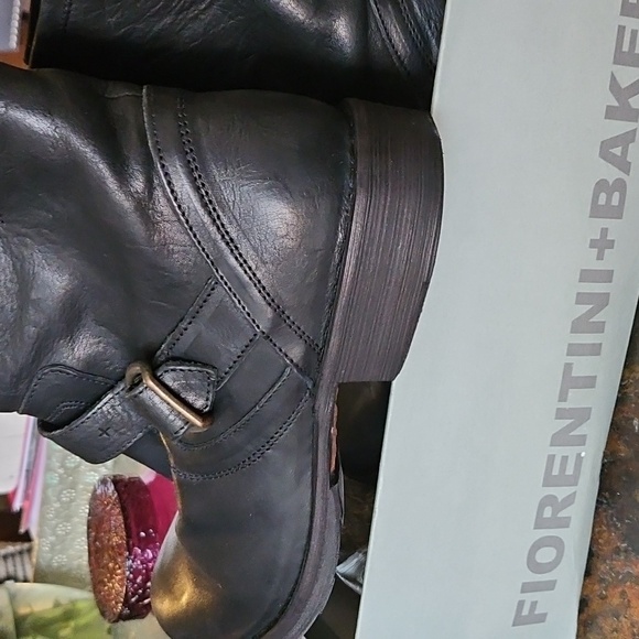 Fiorentini+Baker Eternity Black Leather Ankle Boots with Buckle - Picture 3 of 5